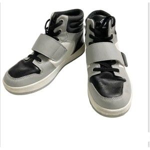 Dream Pairs Boys Freestyle-K High Top Black White Retro Sneaker Shoes Sz 1 FLAW